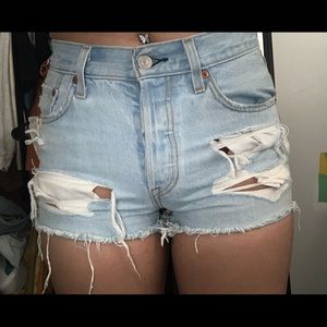 levi denim shorts